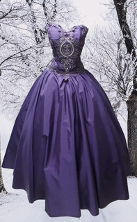 vestido de debutante roxo curto