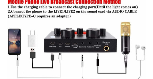 Imagen 6 de 6 de Tarjeta De Sonido (interfaz De Sonido) V8 Mezclador
