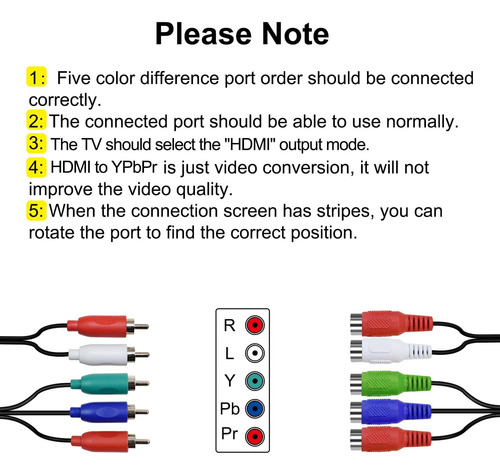 Convertidor Dingsun Hdmi A Componentes Hdmi A Ypbpr Compone.