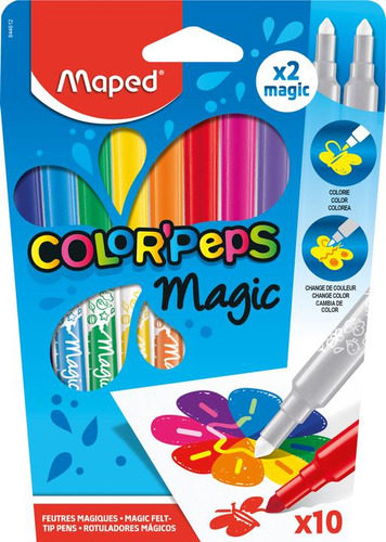 Marcadores Magicos Maped Magic X10 Cambia Color