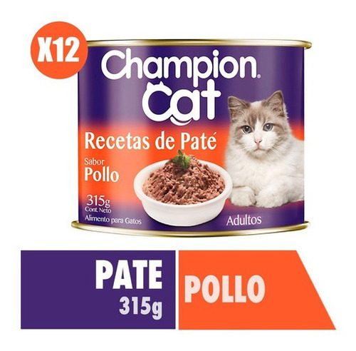 Champion Cat Recetas De Paté Pollo 12x315g