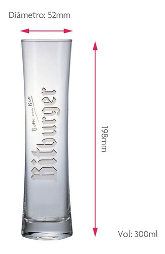Copo De Cerveja Cristal - Bitburger Designglas 300ml