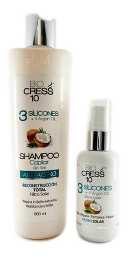 Bio Cress 10 Kit 3 Silicona Shampoo, Ac - mL a $361