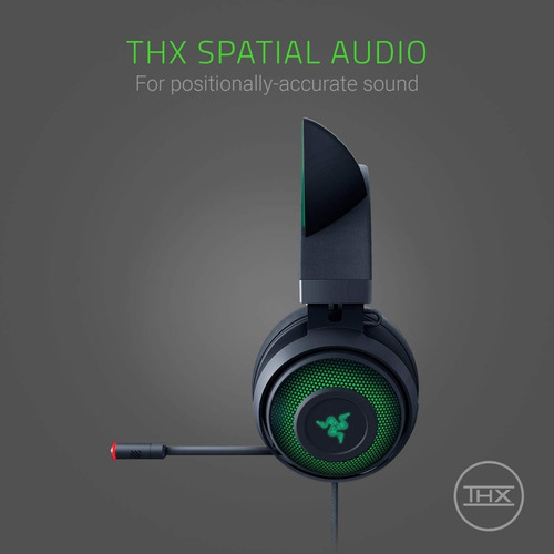 Imagen 5 de 6 de Auricular Gamer Razer Kraken Kitty Black Edition Usb Rgb