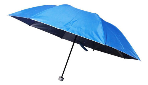 Sombrinha Guarda Chuva Feminino Manual Contra O Vento Azul