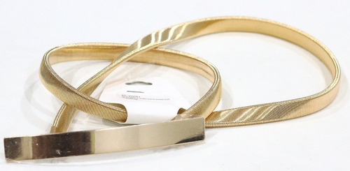 Cinto Feminino Fino De Metal Elástico Dourado