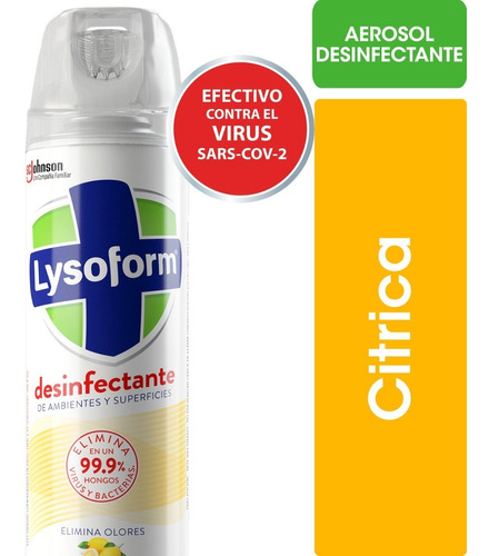 Lysoform Desinfectante Aerosol Citrica 360cc - 6 Unidades