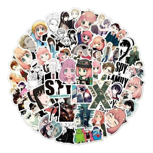 Imagen 3 de 7 de Spy X Family - Set 50 Stickers / Calcomanias / Pegatinas