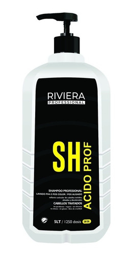 Shampoo + Acond Acido Profesional Riviera 5l Color Alisado 