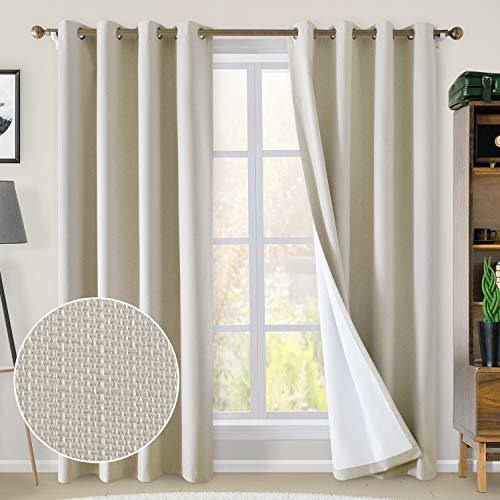 Homeideas 100% Blackout Grey/gray Curtains 63 Inch Lly9i