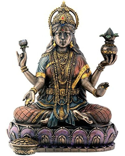 Estatua De Exhibición De Bronce De Diosa Hindú Lakshmi En Lo