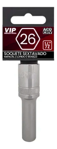 Soquete Sextavado Longo 1/2 X 26mm Crv Vip Industrial