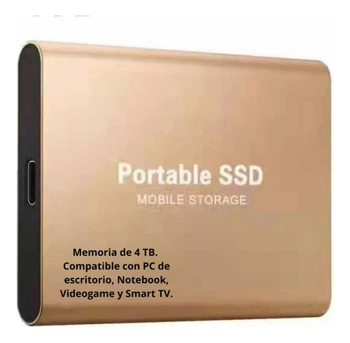 Unidad De Estado Sólido Ssd Externa Usb Portátil De Gran