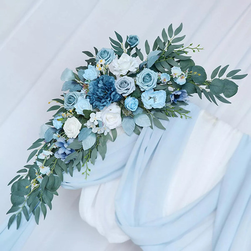 Arreglo Floral Hecho A Mano Con Forma De Arco De Boda, 2 Pie