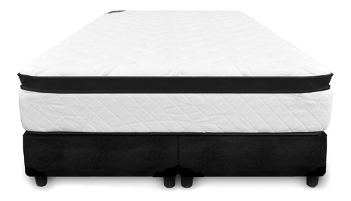 Colchón Y Sommier Queen 160x190 Resortes Super Pillow 120kg