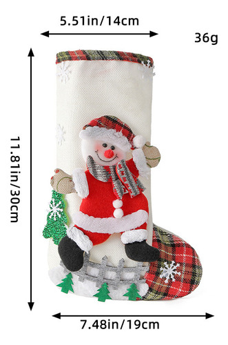 8 Piezas Medias Navideñas Santa Claus Botas De Bolsill