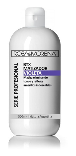 Imagen 1 de 3 de Btox Matizador Violeta 500ml X 5 Unidades Rosa & Morena