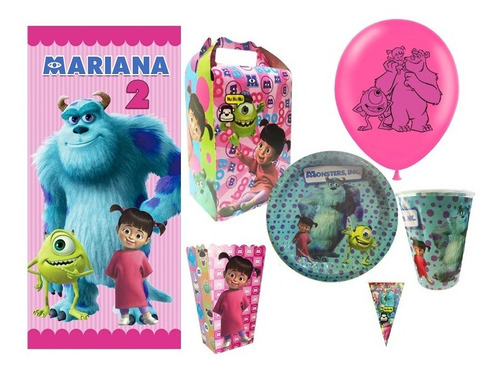 Monster Inc Boo Paquete 40 Niños Platos Vasos Fiesta