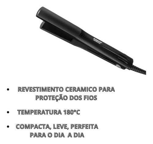 Prancha Alisadora De Cabelos Taiff Cerâmica Preto