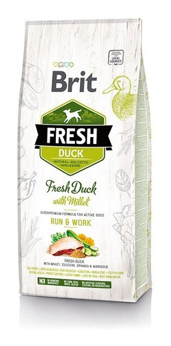 Alimento Perro Adulto Brit Fresh Duck 12kg. Razas