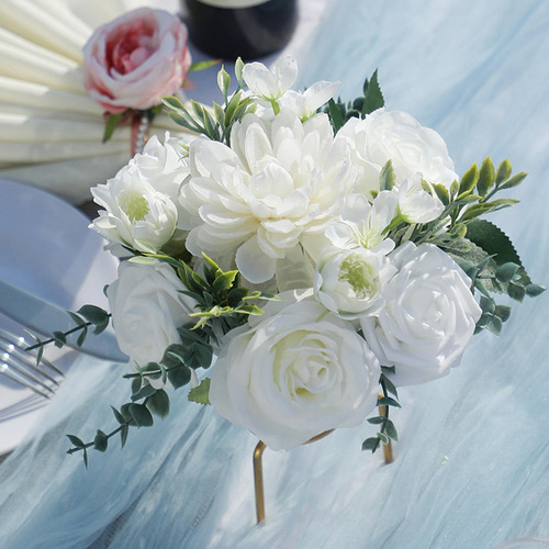 Ramo De Flores Artificiales, Decoración De Mesa De Flores