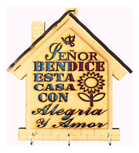 Portallaves Cristianos Madera Café Varios Modelos