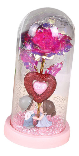 Decoración De Valentín, Rosa De Cristal, Regalo Base Rosa