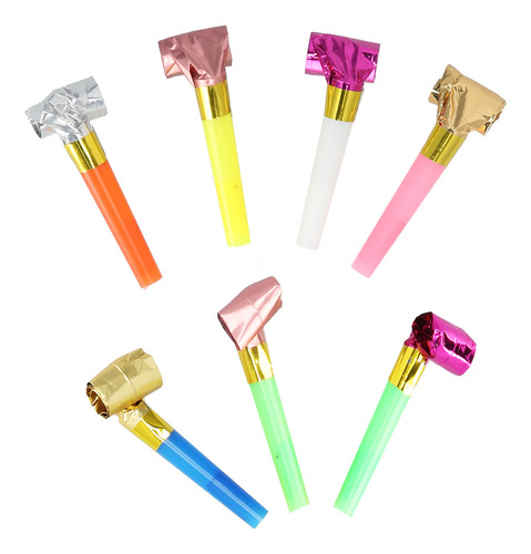 Soplador Party Blowouts, 100 Unidades, Colorido, Para Cumple