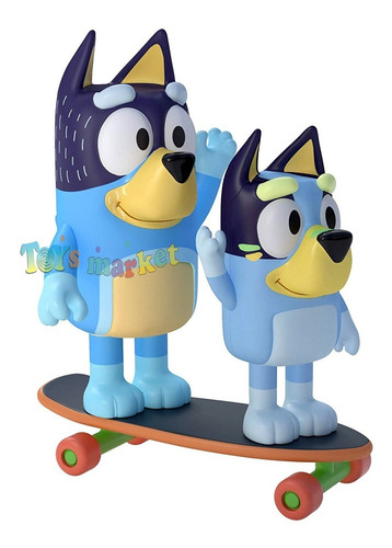 Bluey Set De Figuras Articuladas Amigos Familia Disney Jr