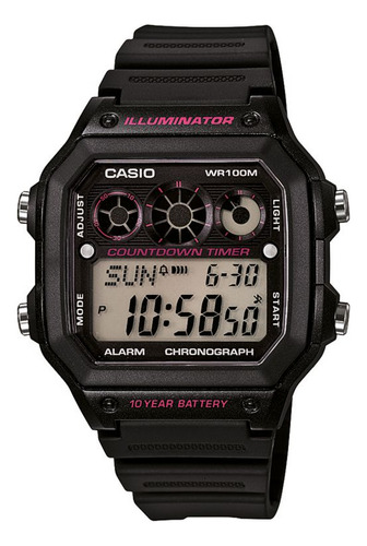 Reloj Para Hombre Casio Ae-1300wh-1a2v Negro