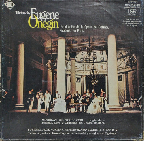 Tchaikovsky, Mstislav Rostropovich  Eugene Onegin Lp X3