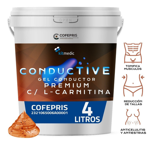 Gel Conductor Premium L-carnitina Corporal Reductivo 4litros