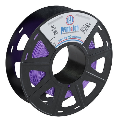 Filamento 3d Printalot Flexible 1.75 Mm 500 Grs Color Violeta