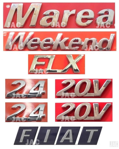Emblemas Marea Weekend Elx 2.4 20v + Mala - 2002 À 2004