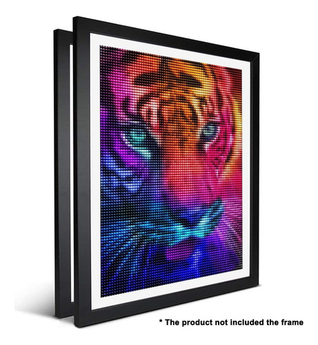T Conjunto De 2 Kits De Pintura Diamante 5d Tigres 30x40 Cm