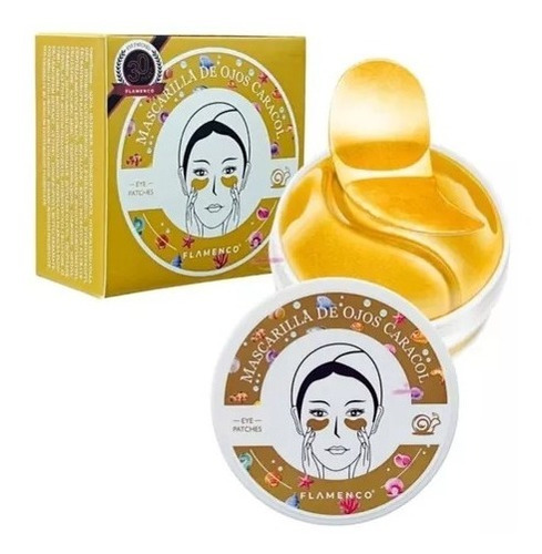 60 Parches Anti Ojeras Mascarilla Caracol Flamenco