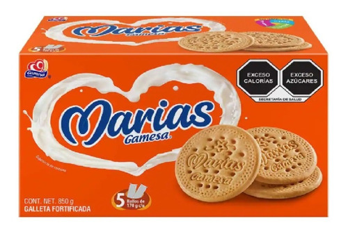 Galletas Marías Gamesa Con 5 Piezas De 170grs 1 Pza..