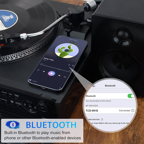 Reproductor De Grabación, Tocadiscos Altavoces Estére...