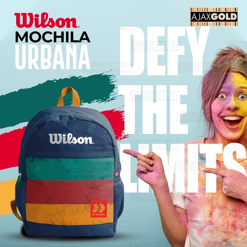 Imagen 2 de 10 de Mochila Wilson Urbana Deportes Gym Porta Notebook Reforzada
