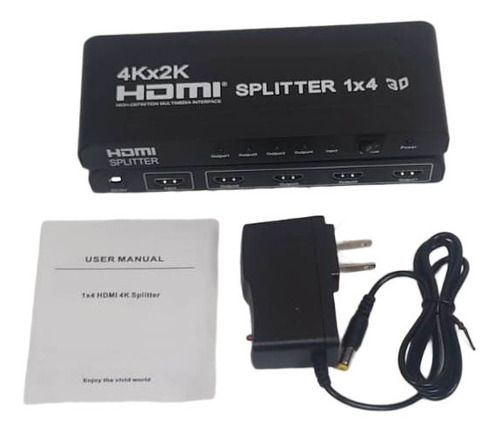 Splitter Hdmi 1x4 2k 4k 1080p Hd 4 Pantallas Duplicador