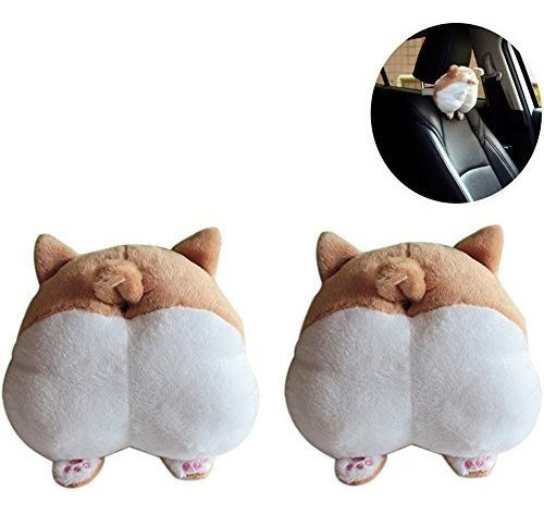 Tinton Life 2pcs Super Cute Corgi Butt Car Seat Reposacabeza