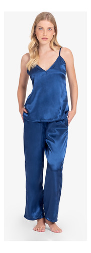 Pijama Set Satin - Sofia - Azul