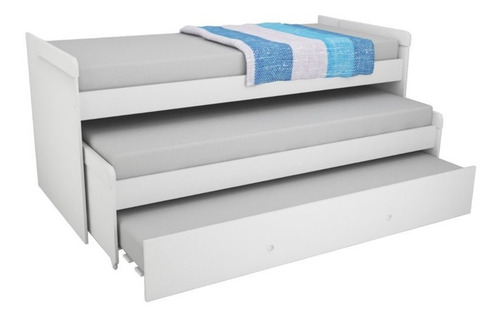 Cama Nido Triple Superpuesta 3 En 1 - Camas Cuchetas 1 Plaza (80 Cm) - 1702-3-8