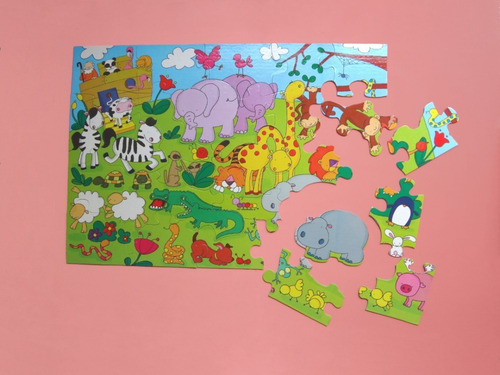 Imagen 3 de 10 de Set 2 Rompecabezas Piso Puzzle Infantil Niños Hadas Arca Noe