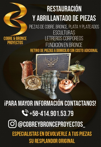 Placa De Bronce Fabricación Y Restauración De Piezas