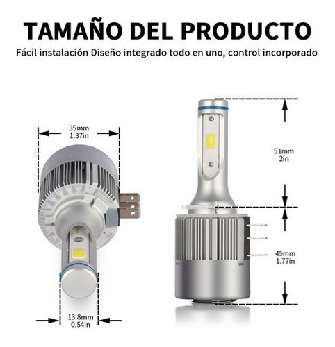 H15 Led 8000lm 6000k Para Audi Mercedes Ben Volkswagen