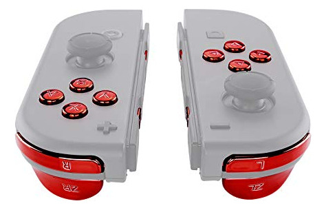 Pack Botones Extremerate Rojo Cromado Para Nintendo Switch