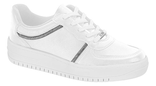 Tênis Casual Feminino Strass Brilho Flatform Confort Vizzano