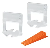 Comprar Kit 400 Anclas Clips Rectas + 100 Cuñas Niveladoras Azulejo