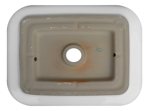 Lux Sany 1073 Lavabo Cerámico Blanco Rectangular Sobreponer